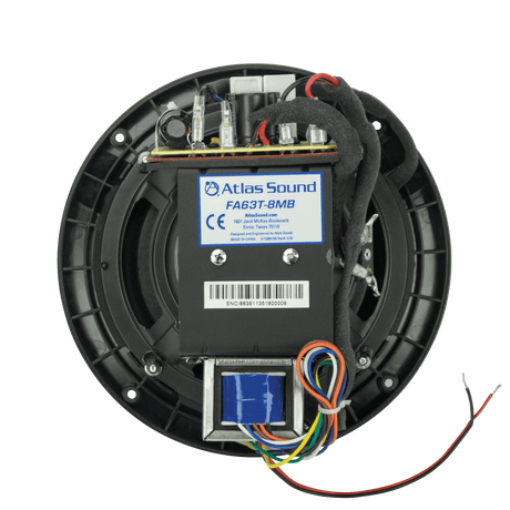 Atlas Sound FA63T-8MB 6" In-Ceiling Coaxial Speaker Motorboard Assembly with 32-Watt 70.7V/100V Transformer - Creation Networks