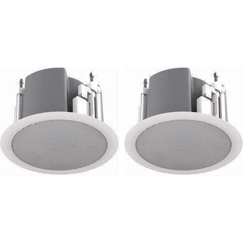 Atlas Sound FAP33T-W 3" Full Range Speaker System with 70.7/100V-16W Transformer (Pair, White) - Creation Networks