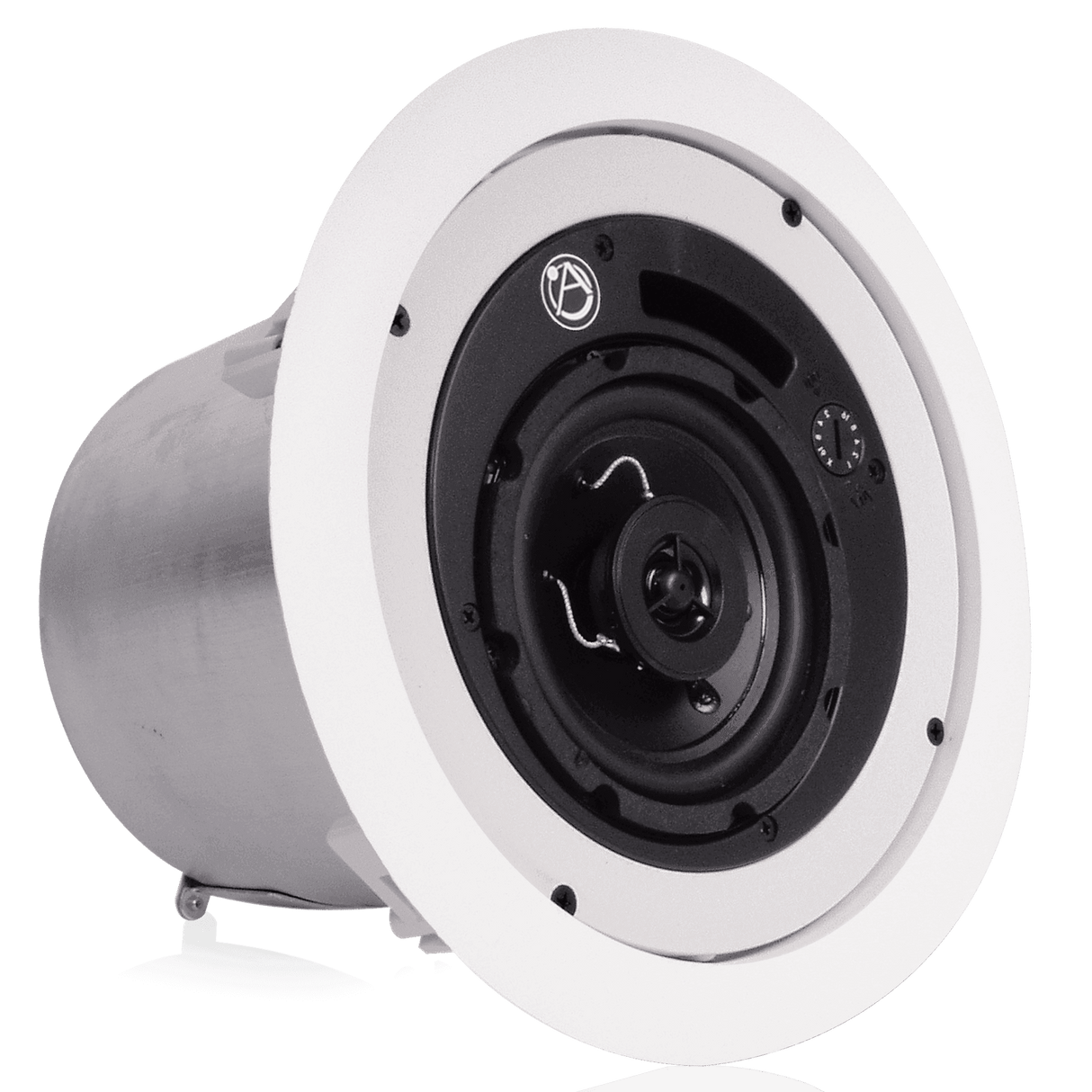 Atlas Sound FAP42T 4" Coaxial In-Ceiling Speaker with 16-Watt 70/100V Transformer and Ported Enclosure (Pair, White) - Creation Networks