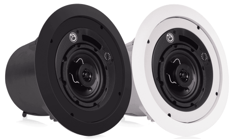 Atlas Sound FAP42T 4" Coaxial In-Ceiling Speaker with 16-Watt 70/100V Transformer and Ported Enclosure (Pair, White) - Creation Networks