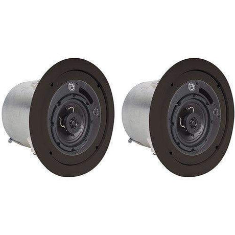Atlas Sound FAP42T-B 4" Coaxial In-Ceiling Speaker with 16-Watt 70/100V Transformer and Ported Enclosure (Pair, Black) - Creation Networks