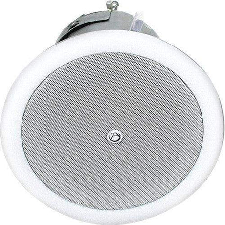 Atlas Sound FAP42T-UL2043 4" Shallow Mount Coaxial In-Ceiling Speaker with 16-Watt 70/100V Transformer and UL2043 Certification (Pair, White) - Creation Networks
