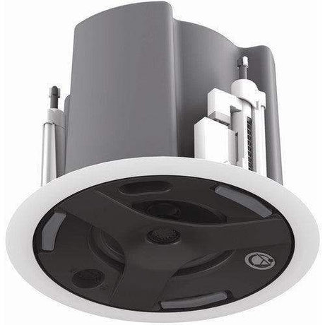 Atlas Sound FAP43T-W 4.5" Coaxial In-Ceiling Speaker with 32-Watt 70V/100V Transformer, Ported Enclosure, and Safety First Mounting System (Pair, White) - Creation Networks