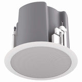 Atlas Sound FAP63T-WEGR 6.5" Coaxial In-Ceiling Speaker with 32-Watt 70V/100V Transformer, Ported Enclosure, Safety First Mounting System and Round White Edgeless Grille (Pair, White) - Creation Networks