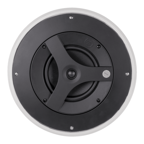Atlas Sound FAP63TC-W 6.5" Shallow Mount Coaxial In-Ceiling Speaker with 32-Watt 70V/100V Transformer (Pair, White) - Creation Networks