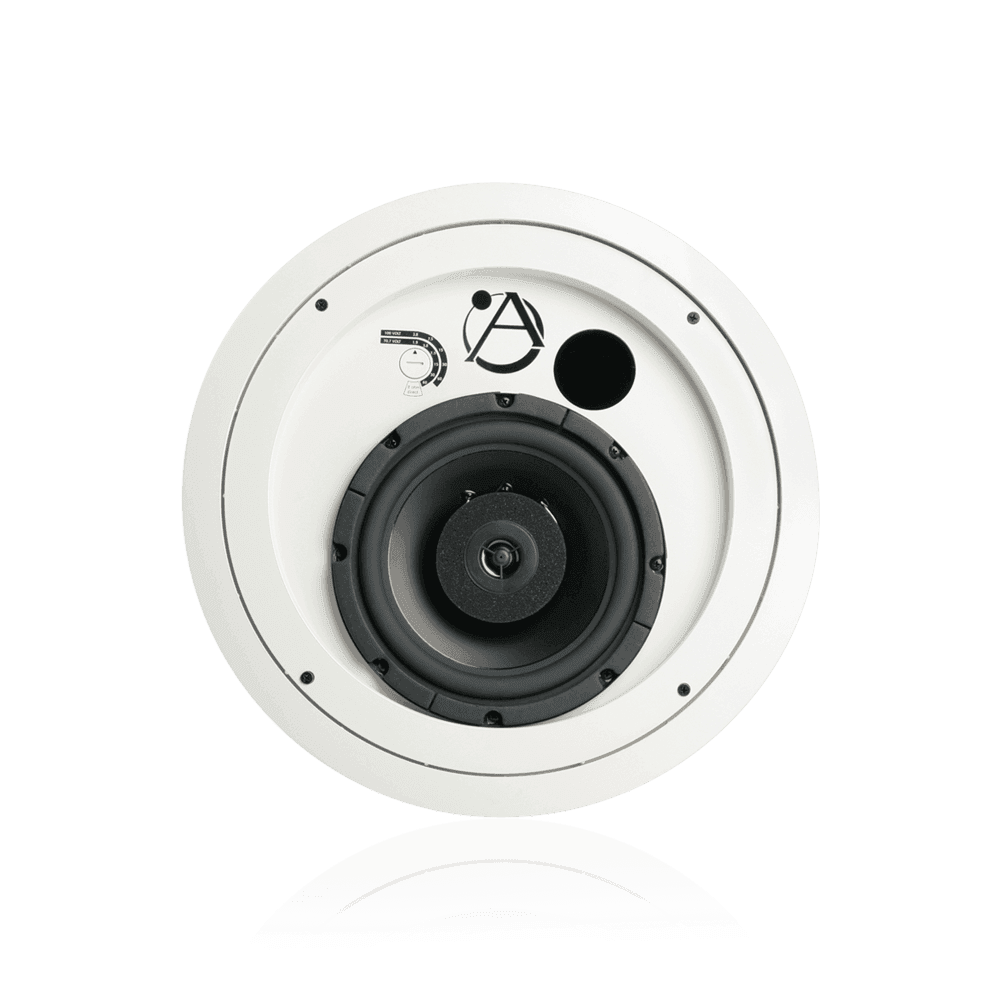 Atlas Sound FAP82T 8" Coaxial In-Ceiling Speaker with 60-Watt 70/100V Transformer and Ported Enclosure (Pair, White) - Creation Networks