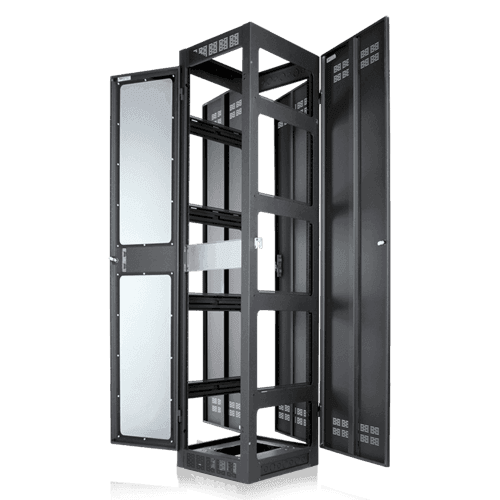 Atlas Sound FMA44-25G Gangable Rack 25.5 inch Deep, 44RU **Shown with Optional Side Panels & Front Door** - Creation Networks