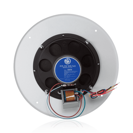 Atlas Sound GD87W 8" Coaxial In-Ceiling Loudspeaker with 70.7V 8-Watt Transformer and 62-8 Baffle - Creation Networks
