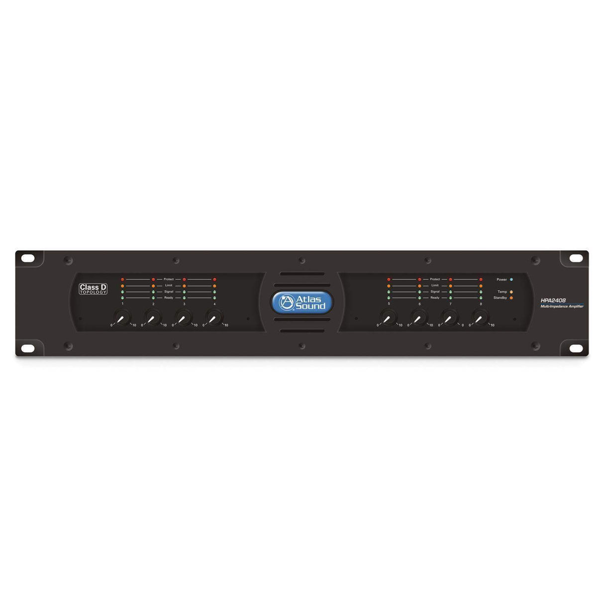 Atlas Sound HPA2408 Eight-Channel, 2400-Watt Commercial Amplifier - Creation Networks