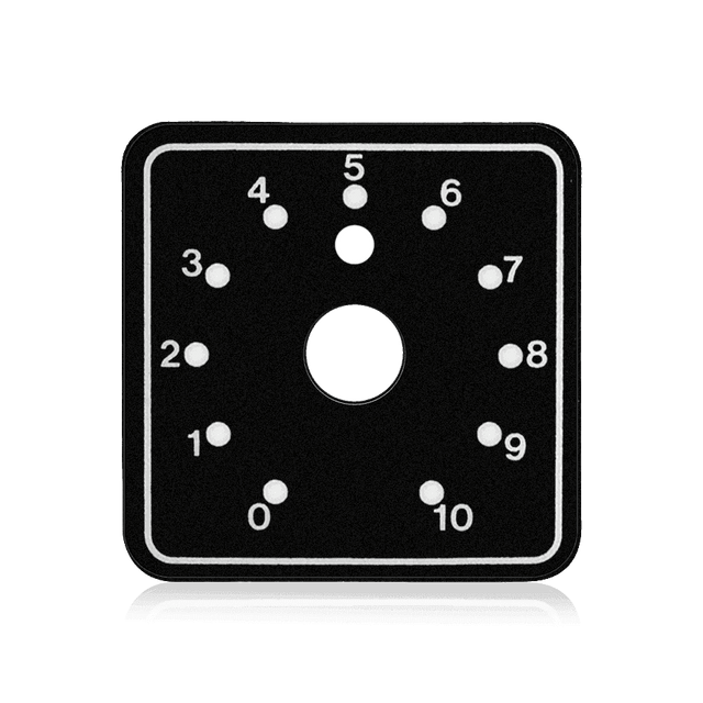 Atlas Sound HX23 2 inch x 2 inch Polycarbonate Dial Scale. 3/8 inch Center Hole - Creation Networks
