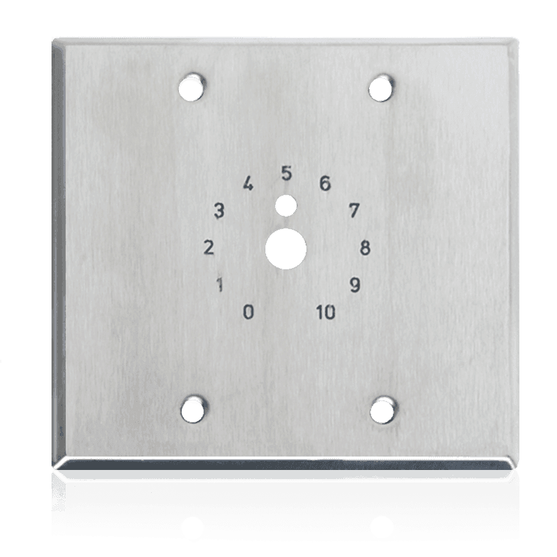 Atlas Sound HX25-2 Double Gang S/S Plate; Dial Scale Stamped and Paint Filled - Creation Networks