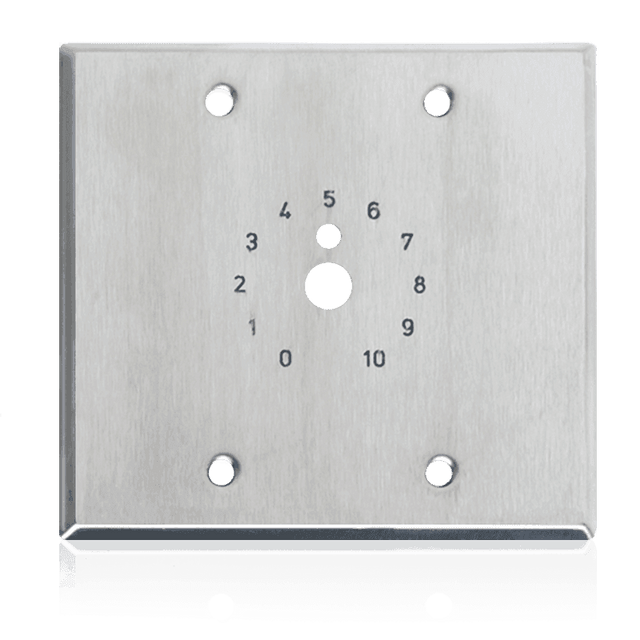 Atlas Sound HX25-2 Double Gang S/S Plate; Dial Scale Stamped and Paint Filled - Creation Networks