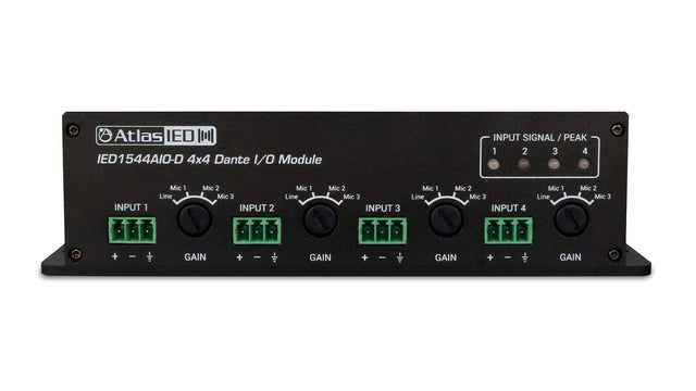Atlas Sound IED1544AIO-D 4 x 4 Analog/Dante I/O Module - Creation Networks