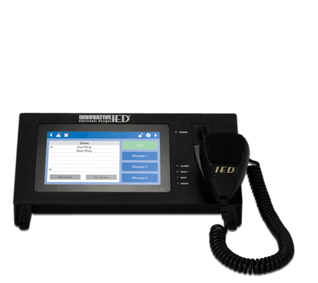 Atlas Sound IED550CS-H Touch Screen Digital Communication Station with CobraNet® Message Channels with Handheld Microphone - Creation Networks