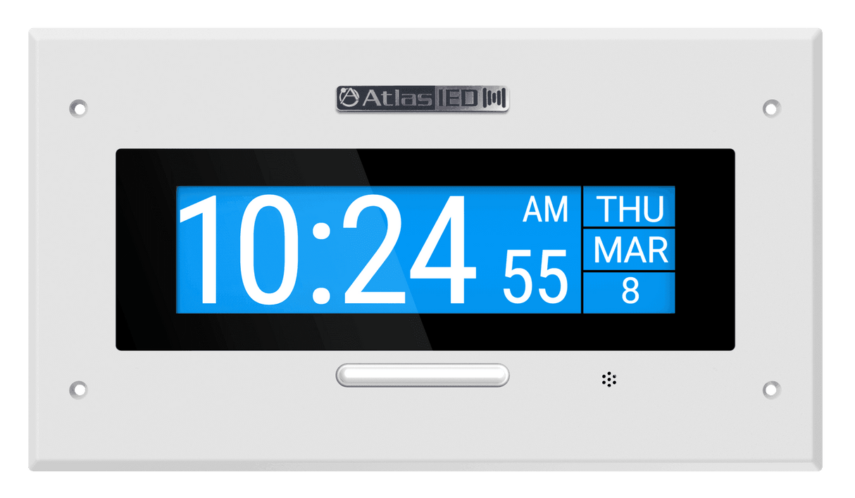 Atlas Sound IP-DMF PoE+ Indoor Wall Mount LCD Endpoint with Talkback Microphone and LED Flasher - Creation Networks