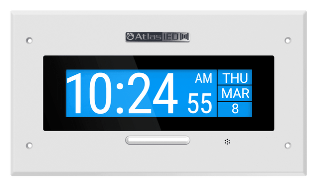 Atlas Sound IP-DMF PoE+ Indoor Wall Mount LCD Endpoint with Talkback Microphone and LED Flasher - Creation Networks