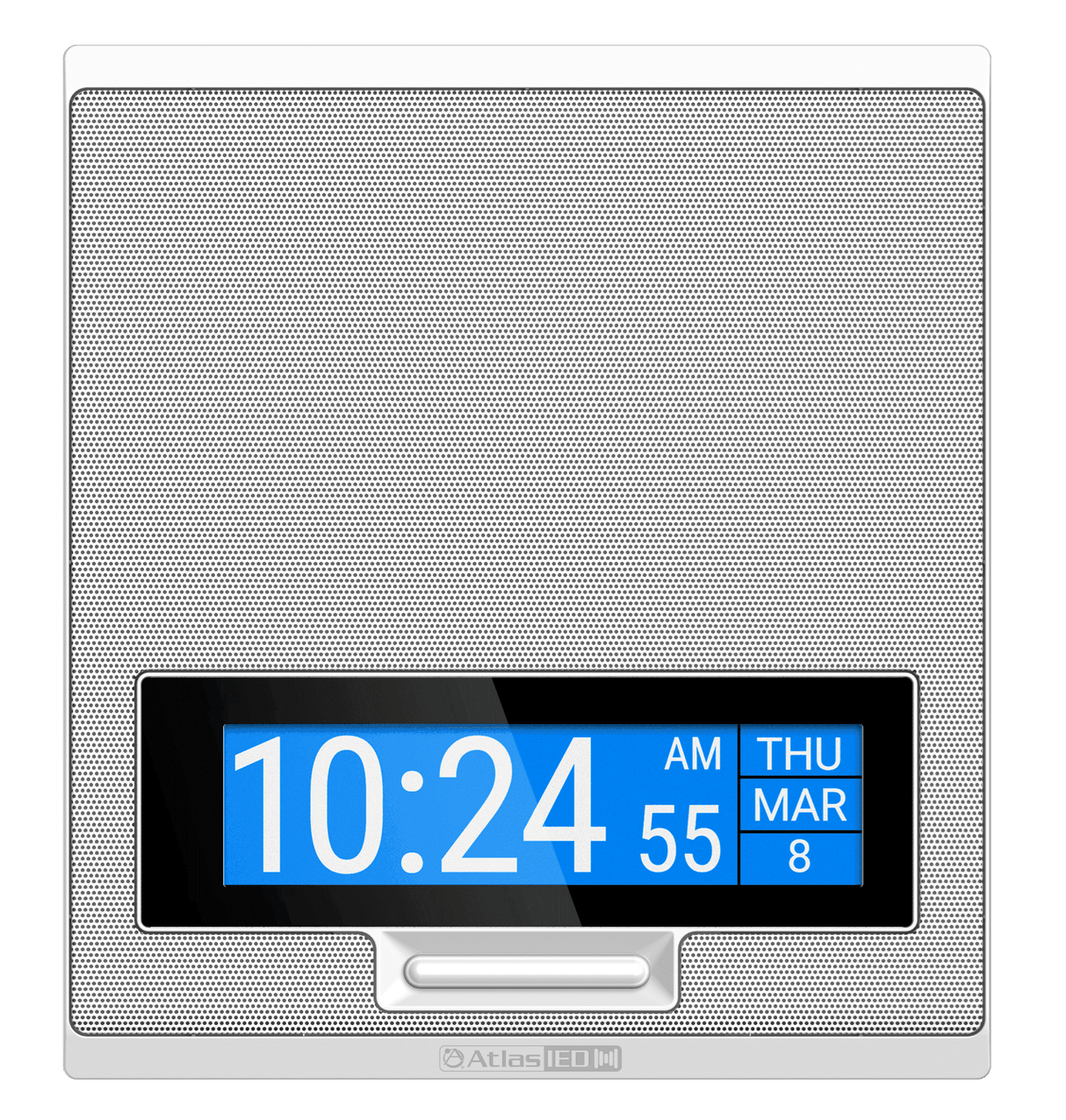 Atlas Sound IP-SDMF PoE+ Indoor Wall Mount IP Speaker with LCD Display, LED Flashers, and Talkback Microphone - Creation Networks