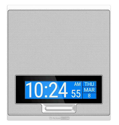 Atlas Sound IP-SDMF PoE+ Indoor Wall Mount IP Speaker with LCD Display, LED Flashers, and Talkback Microphone - Creation Networks