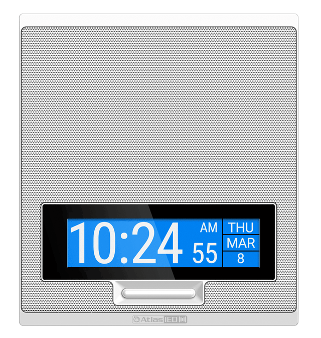 Atlas Sound IP-SDMF PoE+ Indoor Wall Mount IP Speaker with LCD Display, LED Flashers, and Talkback Microphone - Creation Networks