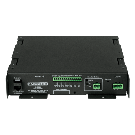 Atlas Sound IP-ZCM PoE+ IP Addressable IP-to-Analog Gateway with Integrated Amplifier - Creation Networks
