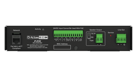 Atlas Sound IP-ZCM2RMK Dual PoE+ IP Addressable IP-to-Analog Gateways with Integrated Amplifier and Rack Mount Kit - Creation Networks