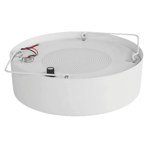 Atlas Sound M1000R-W 8" Dual Cone Sound Masking Speaker with 4-Watt 70V Transformer and Enclosure (White, Round) - Creation Networks