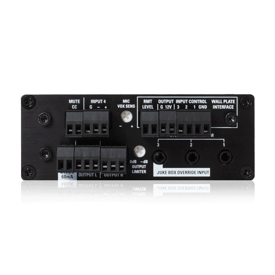 Atlas Sound MIX42RT 4x2 Mic/Line Mixer with Priority Sense and Remote Control - Creation Networks