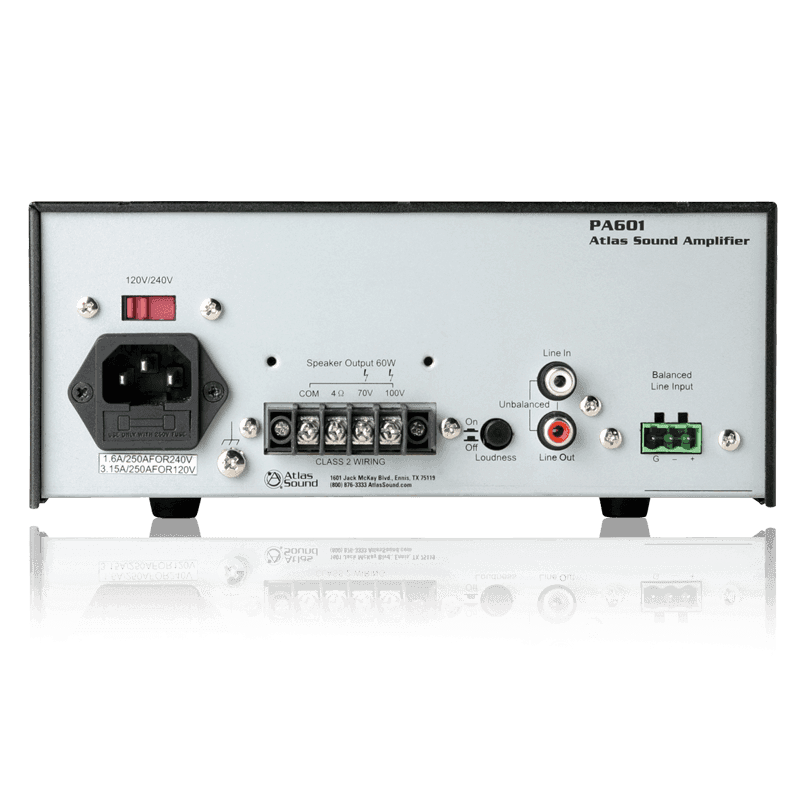 Atlas Sound PA601 Single Channel, 60-Watt Power Amplifier - Creation Networks