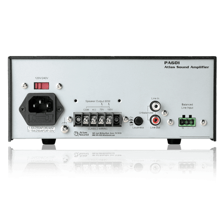 Atlas Sound PA601 Single Channel, 60-Watt Power Amplifier - Creation Networks