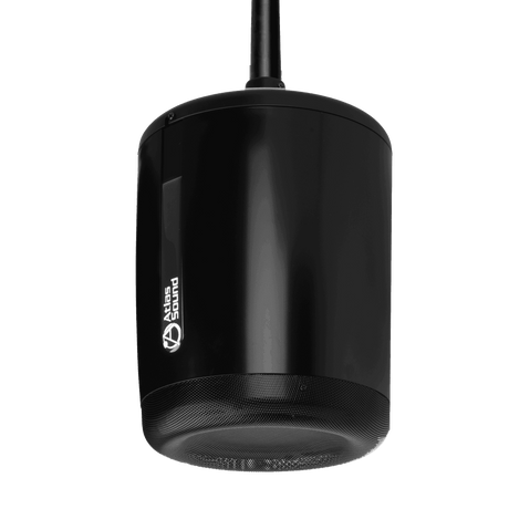 Atlas Sound PM8SUB-B 8" Pendent Mount Subwoofer with 60-Watt 70.7V Transformer (Black) - Creation Networks