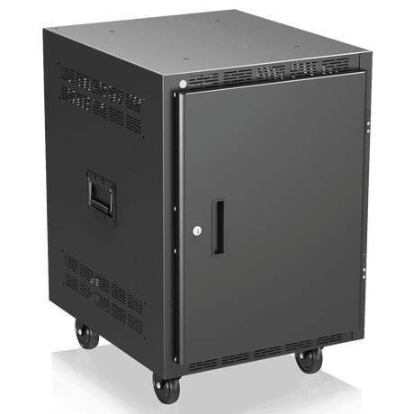 Atlas Sound RX14-25 25" Deep, 14RU Mobile Equipment Rack Includes: Casters, and Side Handles - Creation Networks