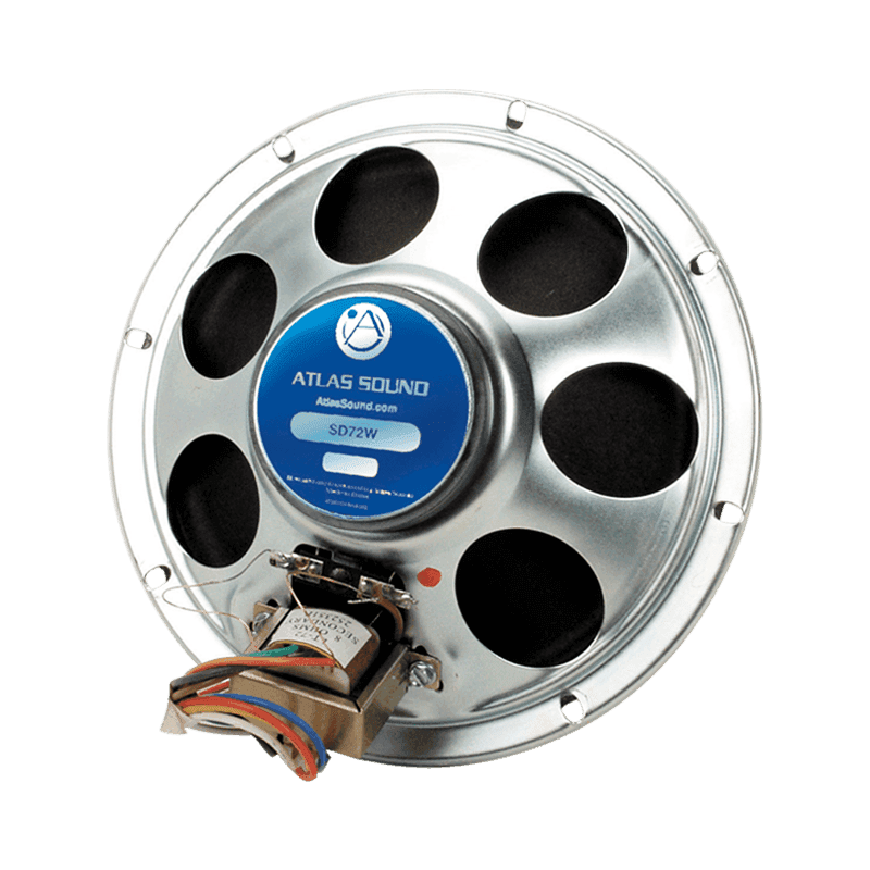 Atlas Sound SD72 8" Dual Cone Loudspeaker with 25V/70.7-5W Transformer - Creation Networks