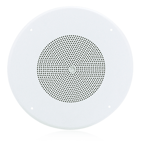 Atlas Sound SD72W 8" Dual Cone Loudspeaker with Transformer and Model 62-8 Baffle System (White) - Creation Networks