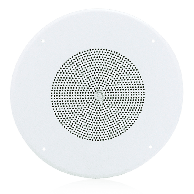Atlas Sound SD72W 8" Dual Cone Loudspeaker with Transformer and Model 62-8 Baffle System (White) - Creation Networks