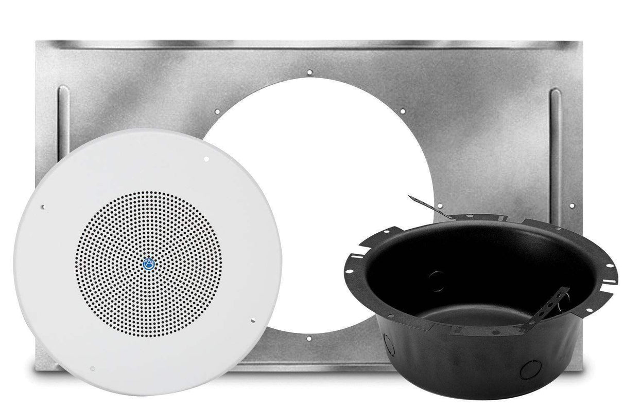 Atlas Sound SD72W-KIT SD72 Speaker, 62-8 Baffle, CS95-8 Back Box, and 81-8R T-Bar Bridge Kit (Must purchase in multiples of 12) - Creation Networks