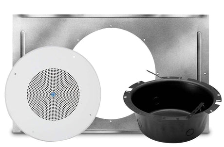 Atlas Sound SD72W-KIT SD72 Speaker, 62-8 Baffle, CS95-8 Back Box, and 81-8R T-Bar Bridge Kit (Must purchase in multiples of 12) - Creation Networks