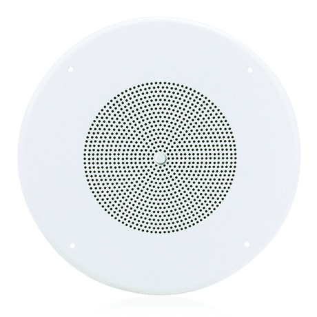 Atlas Sound SD72WV 8" Dual Cone In-Ceiling Speaker with 25V/70V 5-Watt Transformer and 62-8 Baffle with Volume Control - Creation Networks