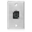 Atlas Sound SG-QTRSL-F1 Single Gang Stainless Steel Plate with (1) Female Locking TRS Connector - Creation Networks