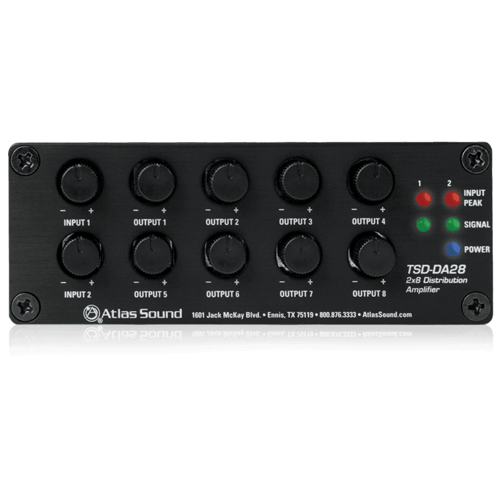Atlas Sound TSD-DA28 2 x 8 Distribution Amplifier - Creation Networks