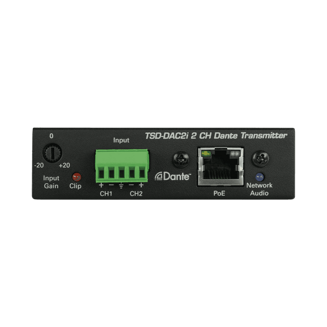 Atlas Sound TSD-DAC2I 2-Channel Balance Line Input to Dante® Interface - Creation Networks