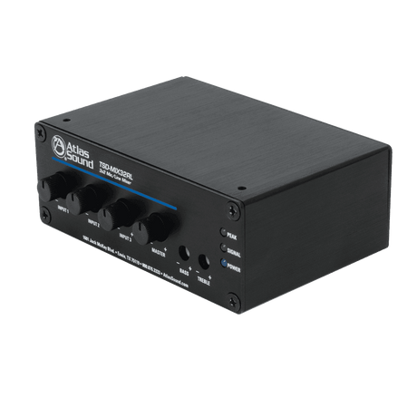 Atlas Sound TSD-MIX32RL 3x2 Stereo Line Mixer with Remote Level - Creation Networks
