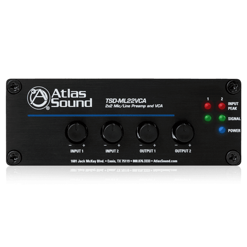 Atlas Sound TSD-ML22VCA 2 x 2 Mic/Line Preamp and VCA - Creation Networks