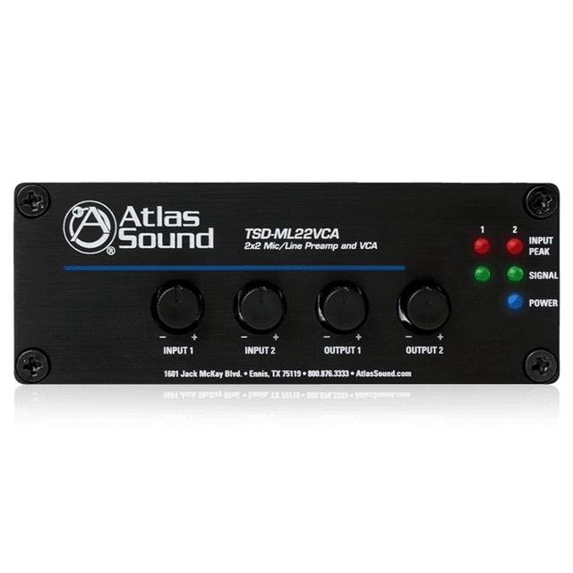 Atlas Sound TSD-ML22VCA 2 x 2 Mic/Line Preamp and VCA - Creation Networks
