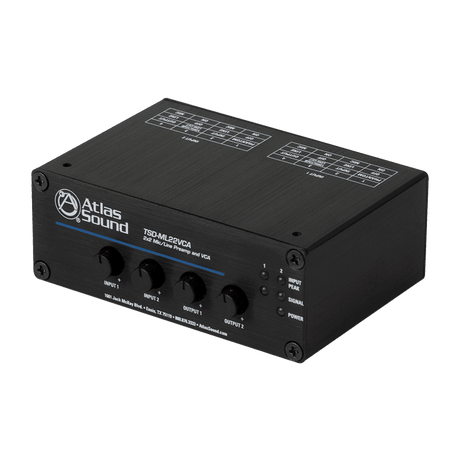 Atlas Sound TSD-ML22VCA 2 x 2 Mic/Line Preamp and VCA - Creation Networks