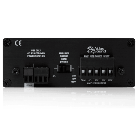 Atlas Sound TSD-PA10VG 10W Mono 4/25V/70.7V/100V Power Amplifier - Creation Networks