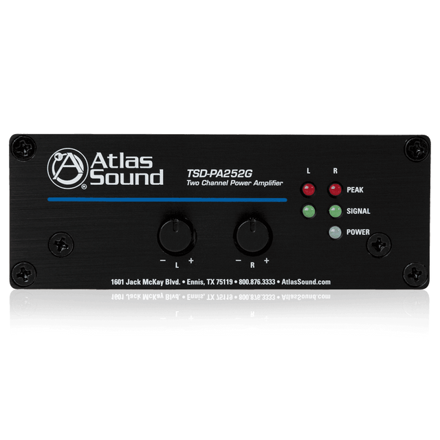 Atlas Sound TSD-PA252G 25W x 2 @ 4 OHMS Two Channel Power Amplifier - Creation Networks