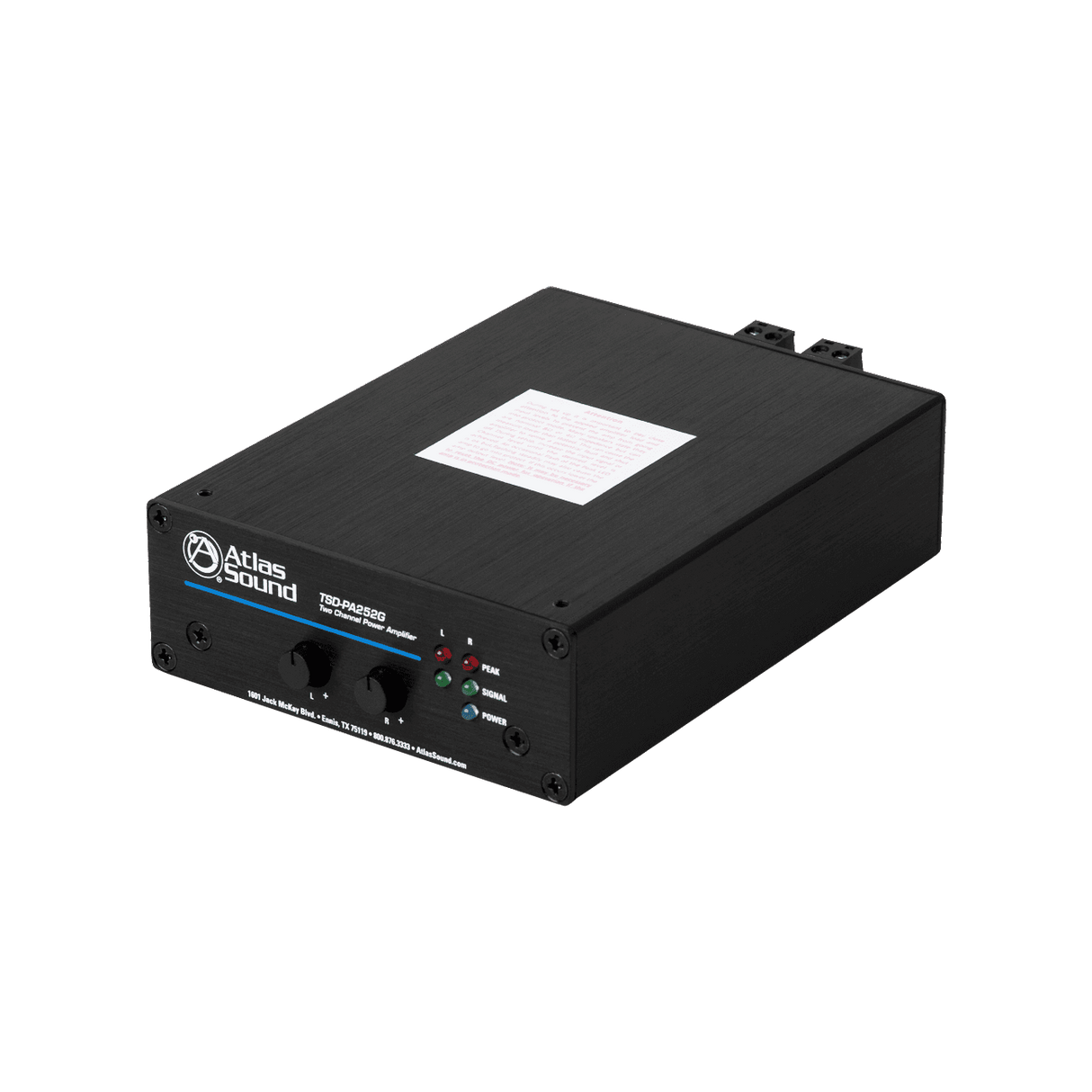 Atlas Sound TSD-PA252G 25W x 2 @ 4 OHMS Two Channel Power Amplifier - Creation Networks
