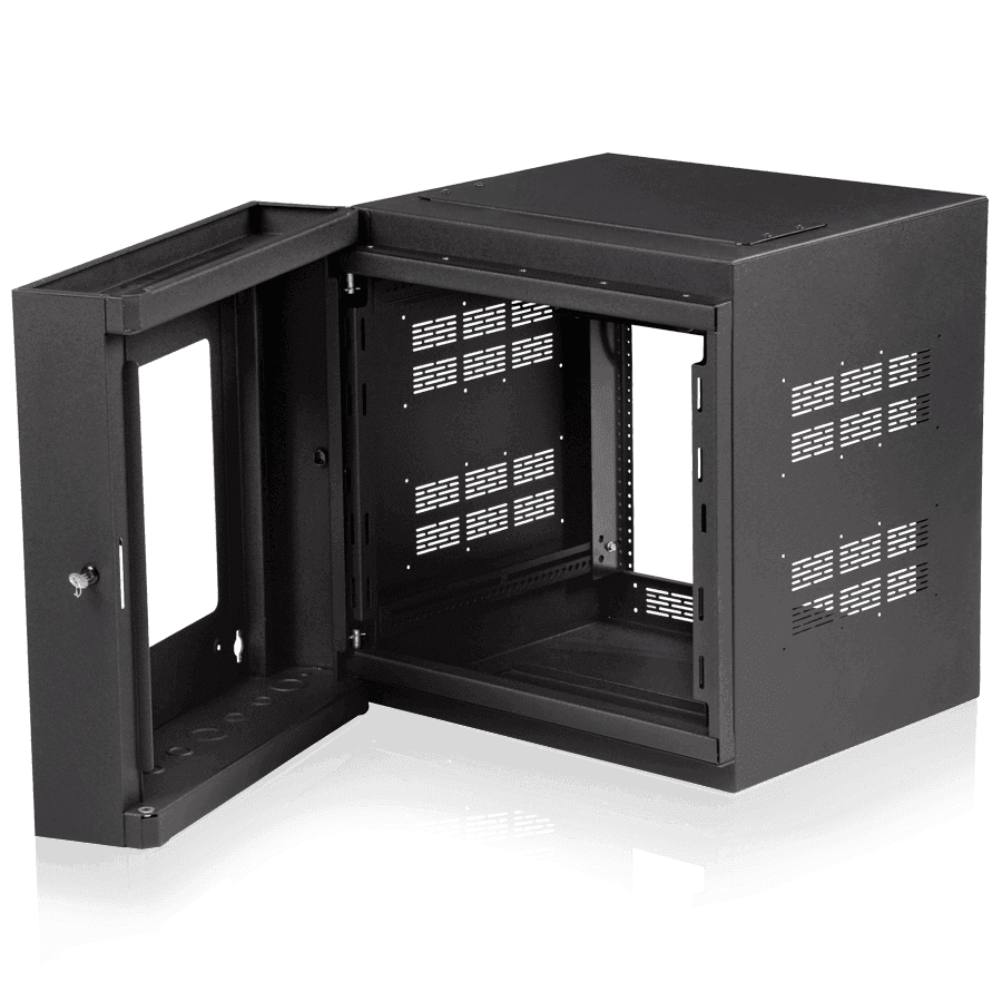Atlas Sound WMA10-23 10RU High Strength Wall Cabinet with Adjustable Rails, 23.5 inch Deep - Creation Networks
