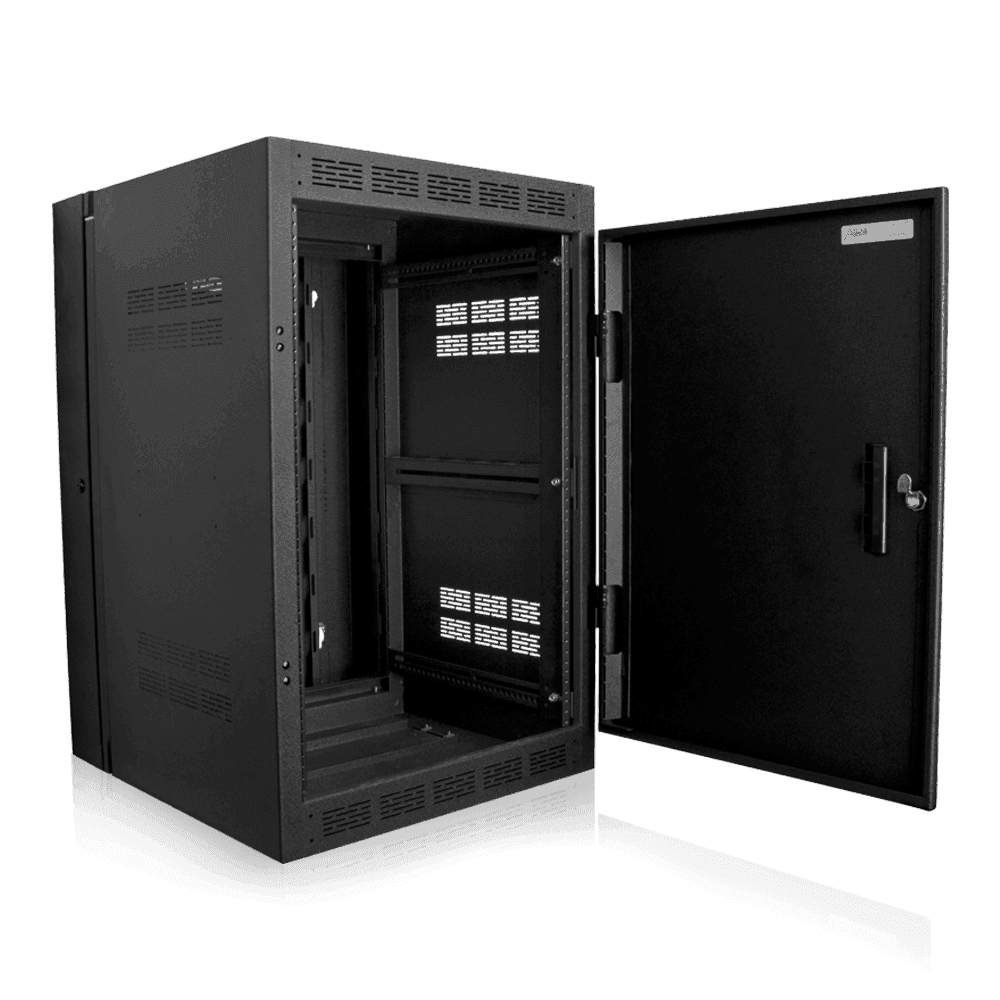 Atlas Sound WMA16-23 16RU High Strength Wall Cabinet with Adjustable Rails, 23.5 inch Deep - Creation Networks
