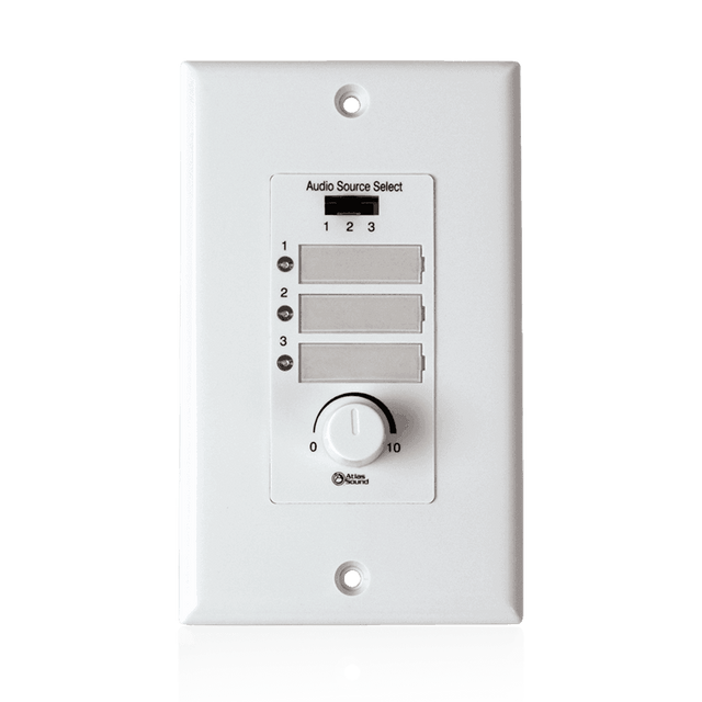Atlas Sound WPD-RISRL Wall Plate Input Select Switch with Volume Control 10k Pot and Input Indicator Use With AAPHD Amplifiers - Creation Networks